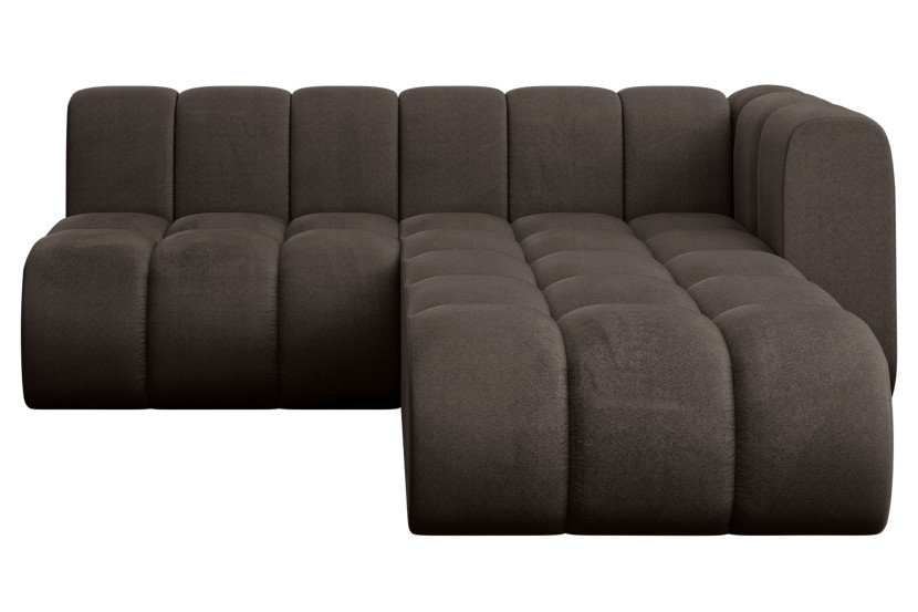 Narożnik prawostronny modułowy Darnel-L1 - 205x177x70 cm Brązowy 758217