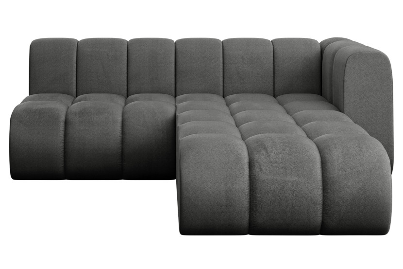 Narożnik prawostronny modułowy Darnel-L1 - 205x177x70 cm Grafitowy 758805