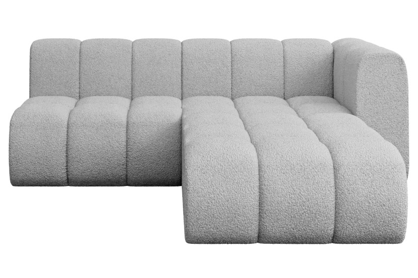 Narożnik prawostronny modułowy Darnel-L1 - 205x177x70 cm Jasny szary 758298