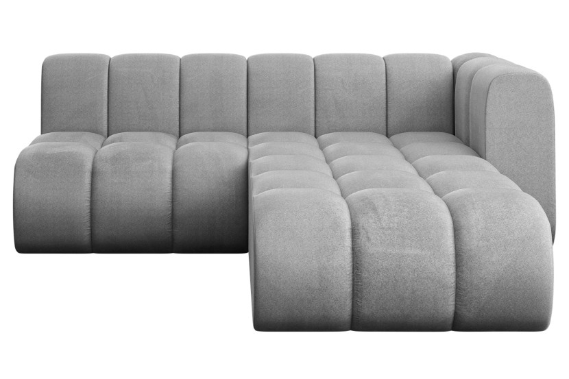 Narożnik prawostronny modułowy Darnel-L1 - 205x177x70 cm Jasny szary 758187