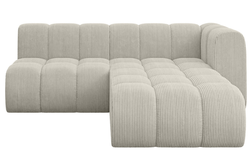 Narożnik prawostronny modułowy Darnel-L1 - 205x177x70 cm Kremowy 758864