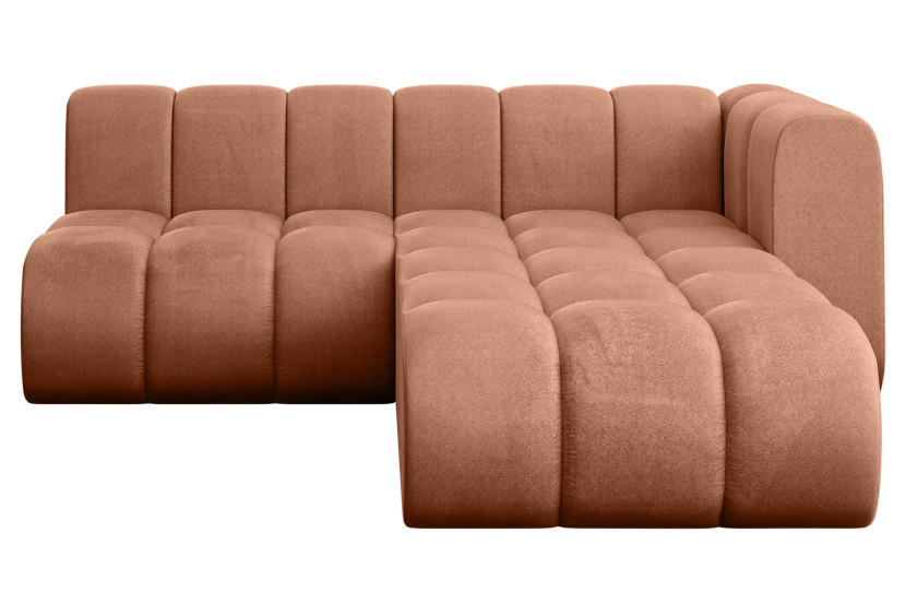 Narożnik prawostronny modułowy Darnel-L1 - 205x177x70 cm Morelowy 758336