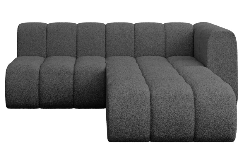Narożnik prawostronny modułowy Darnel-L1 - 205x177x70 cm Szary 758518