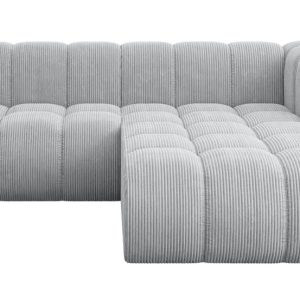 Narożnik prawostronny modułowy Darnel-L1 – 205x177x70 cm Szary 758319 Narożnik prawostronny modułowy Darnel-L1 – 205x177x70 cm Szary 758319
