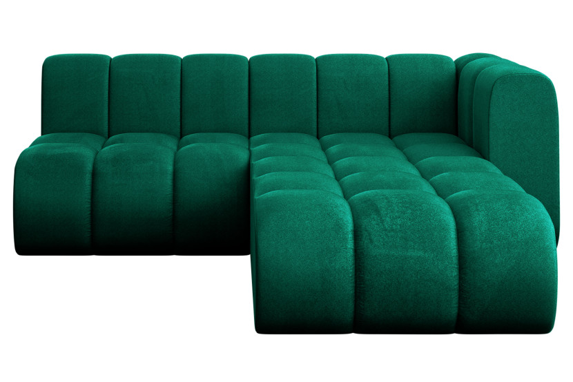 Narożnik prawostronny modułowy Darnel-L1 - 205x177x70 cm Zielony 758442