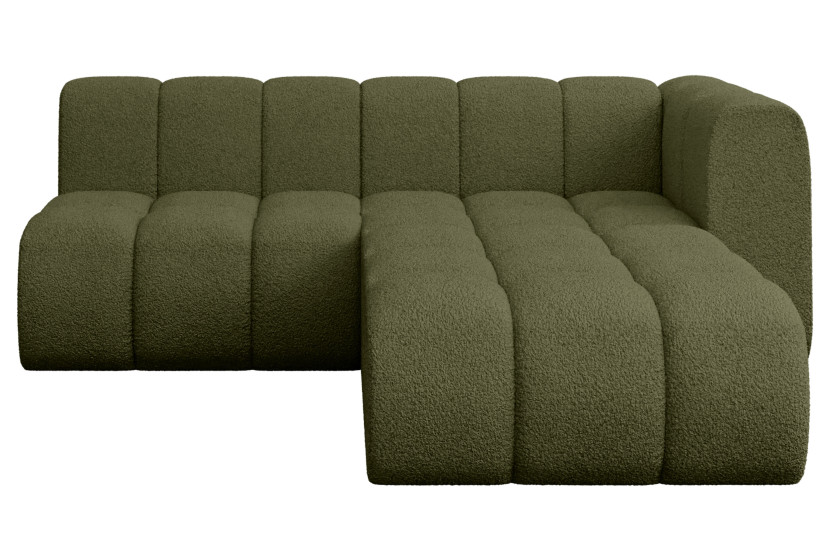 Narożnik prawostronny modułowy Darnel-L1 - 205x177x70 cm Zielony 758642