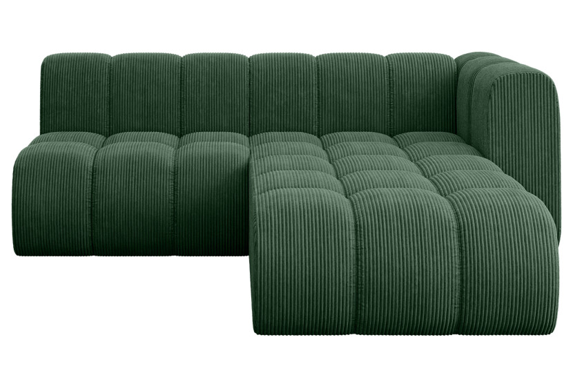 Narożnik prawostronny modułowy Darnel-L1 - 205x177x70 cm Zielony 758163