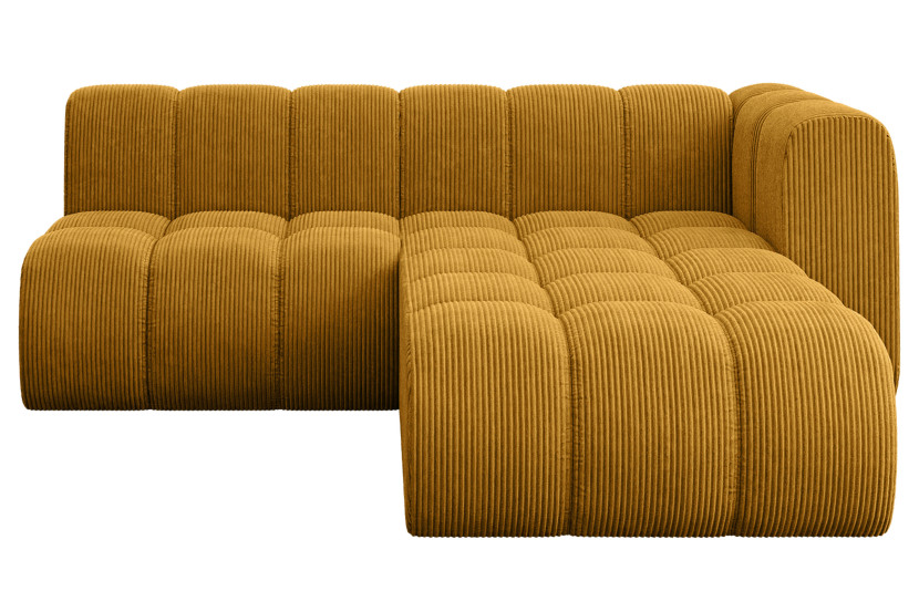Narożnik prawostronny modułowy Darnel-L1 - 205x177x70 cm Żółty 758310