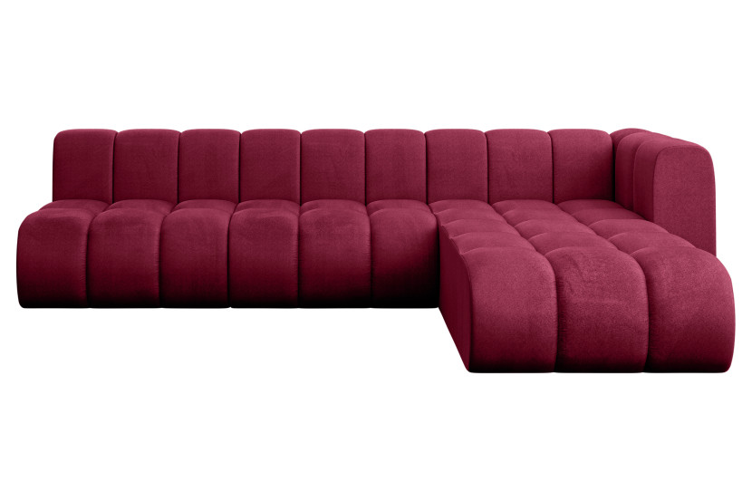 Narożnik prawostronny modułowy Darnel-L2 - 296x177x70 cm Bordowy 758414