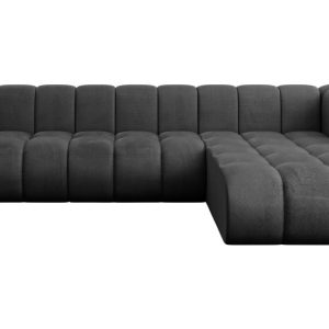 Narożnik prawostronny modułowy Darnel-L2 – 296x177x70 cm Czarny 758638 Narożnik prawostronny modułowy Darnel-L2 – 296x177x70 cm Czarny 758638