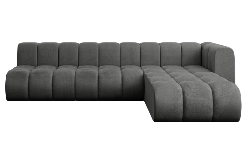 Narożnik prawostronny modułowy Darnel-L2 - 296x177x70 cm Grafitowy 758734