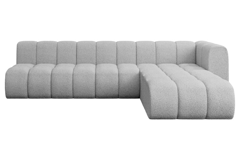 Narożnik prawostronny modułowy Darnel-L2 - 296x177x70 cm Jasny szary 758659