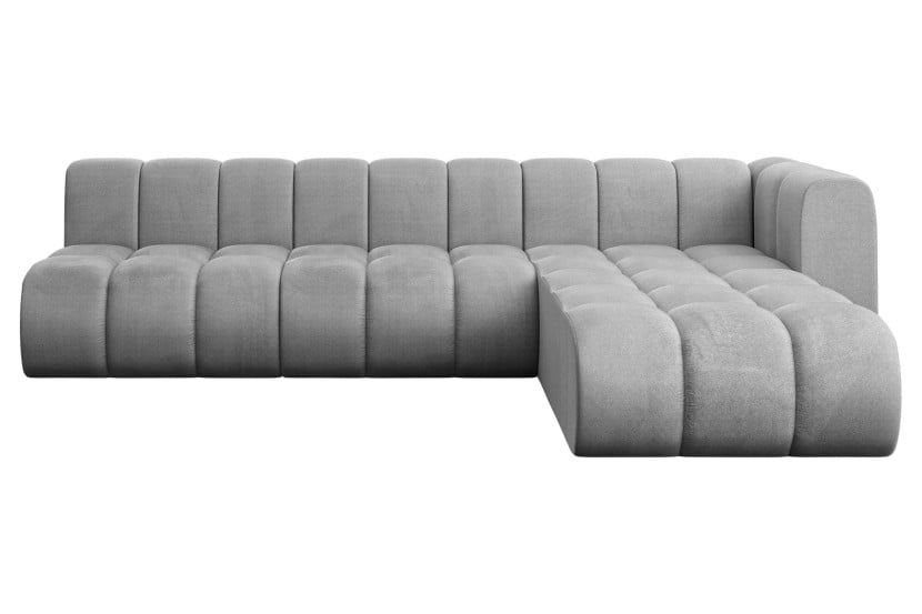 Narożnik prawostronny modułowy Darnel-L2 - 296x177x70 cm Jasny szary 758624