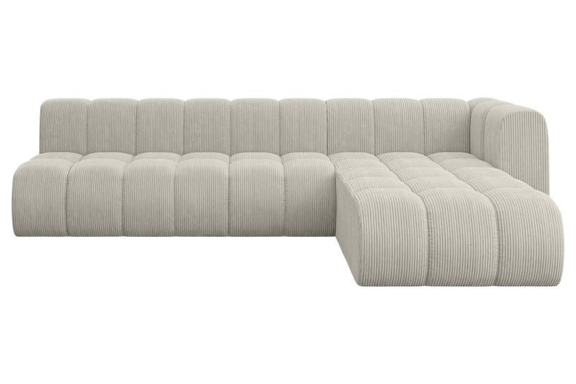 Narożnik prawostronny modułowy Darnel-L2 - 296x177x70 cm Kremowy 758241