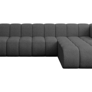 Narożnik prawostronny modułowy Darnel-L2 – 296x177x70 cm Szary 758226 Narożnik prawostronny modułowy Darnel-L2 – 296x177x70 cm Szary 758226