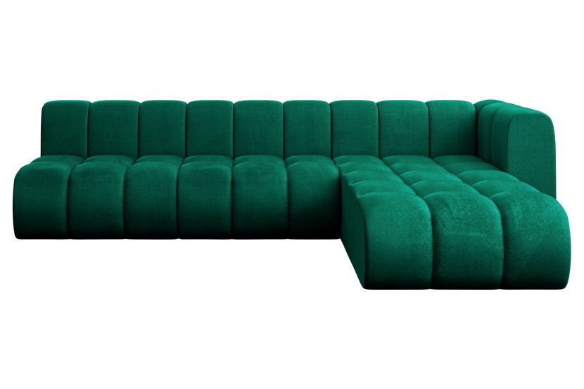 Narożnik prawostronny modułowy Darnel-L2 - 296x177x70 cm Zielony 758260