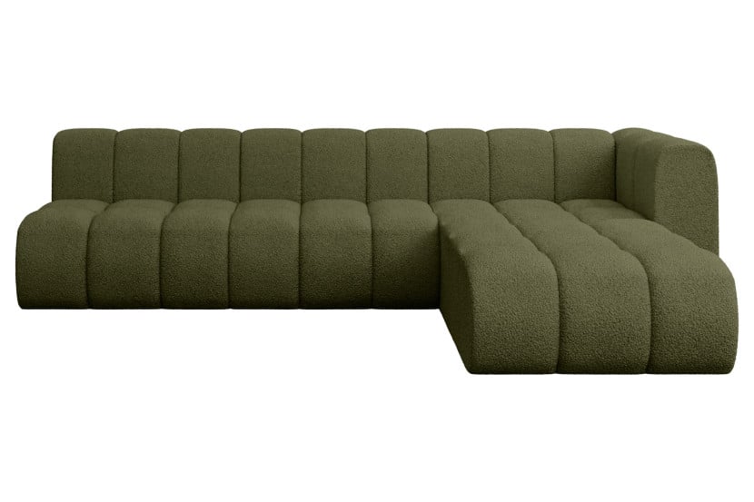 Narożnik prawostronny modułowy Darnel-L2 - 296x177x70 cm Zielony 758304