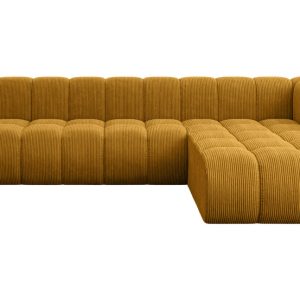 Narożnik prawostronny modułowy Darnel-L2 – 296x177x70 cm Żółty 758617 Narożnik prawostronny modułowy Darnel-L2 – 296x177x70 cm Żółty 758617