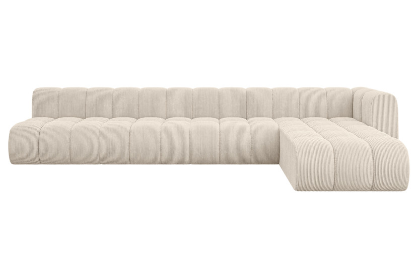 Narożnik prawostronny modułowy Darnel-L3 - 387x177x70 cm Beżowy 758181