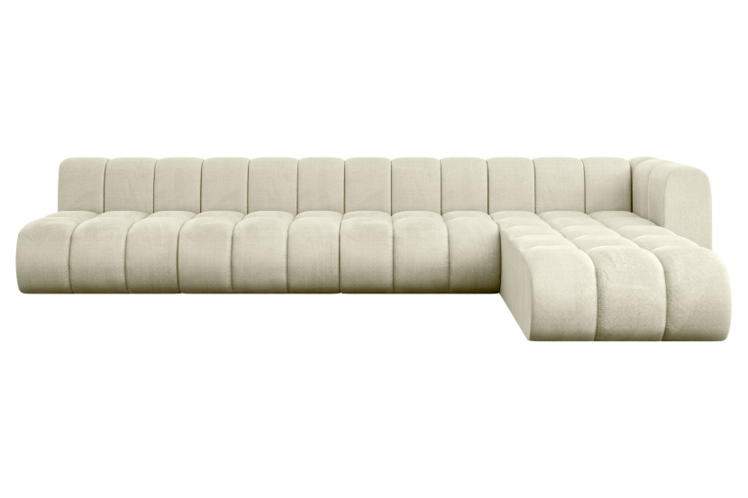 Narożnik prawostronny modułowy Darnel-L3 - 387x177x70 cm Beżowy 758566