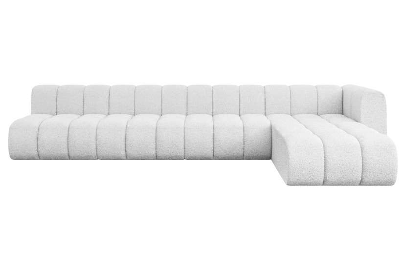 Narożnik prawostronny modułowy Darnel-L3 - 387x177x70 cm Biały 758282