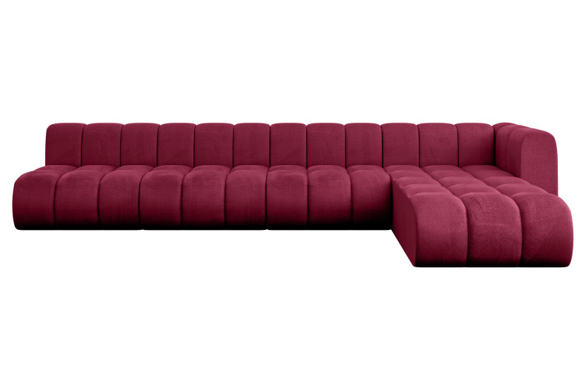 Narożnik prawostronny modułowy Darnel-L3 - 387x177x70 cm Bordowy 758293