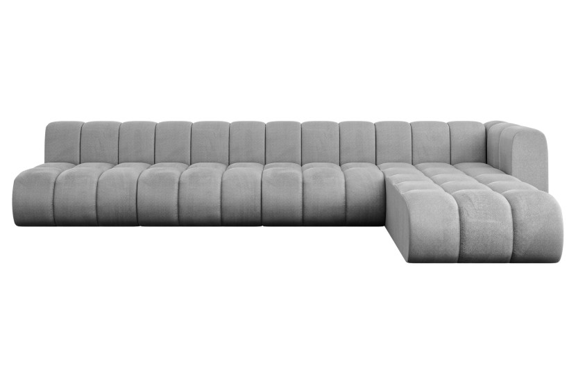 Narożnik prawostronny modułowy Darnel-L3 - 387x177x70 cm Jasny szary 758837
