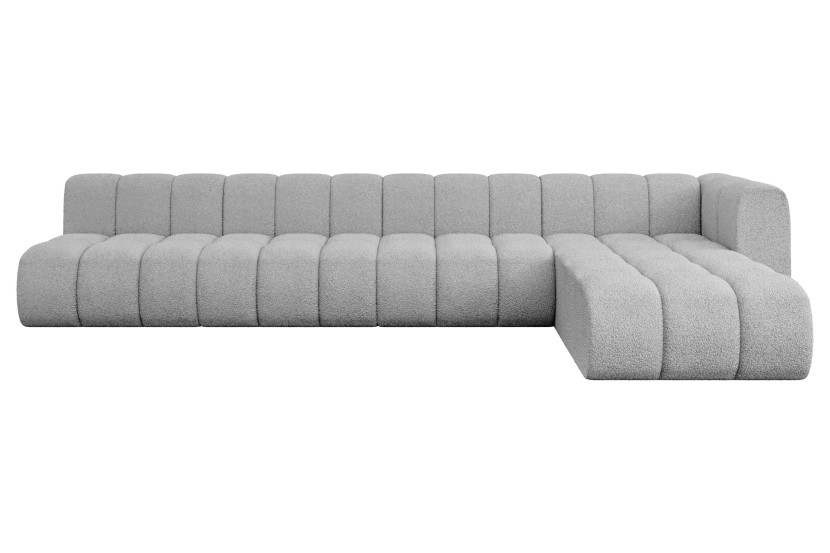 Narożnik prawostronny modułowy Darnel-L3 - 387x177x70 cm Jasny szary 758573