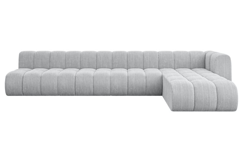 Narożnik prawostronny modułowy Darnel-L3 - 387x177x70 cm Szary 758708