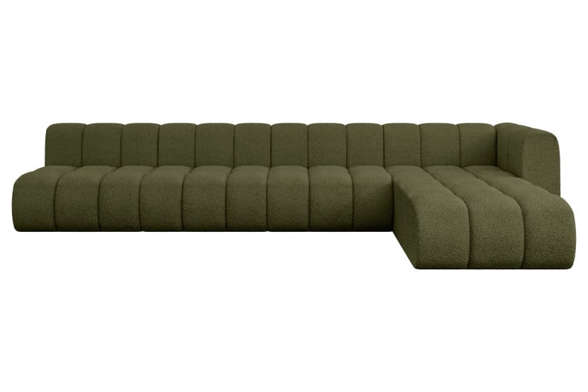 Narożnik prawostronny modułowy Darnel-L3 - 387x177x70 cm Zielony 758695