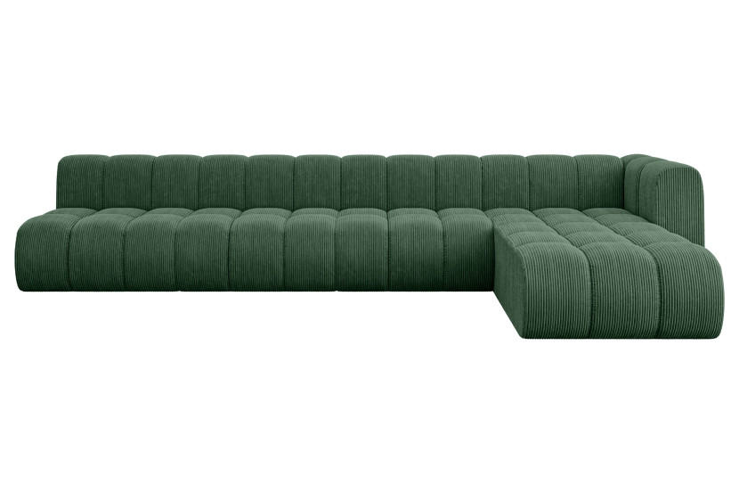 Narożnik prawostronny modułowy Darnel-L3 - 387x177x70 cm Zielony 758841