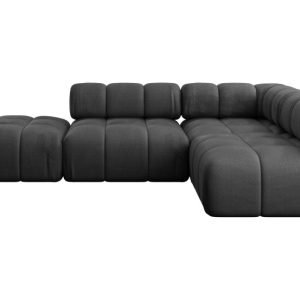 Narożnik prawostronny modułowy FAVIO-L1 285x190x70 cm Czarny 728827 Narożnik prawostronny modułowy FAVIO-L1 285x190x70 cm Czarny 728827