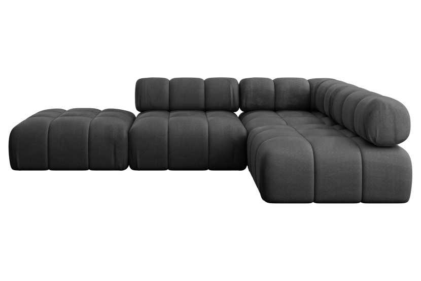 Narożnik prawostronny modułowy FAVIO-L1 285x190x70 cm Czarny 728827