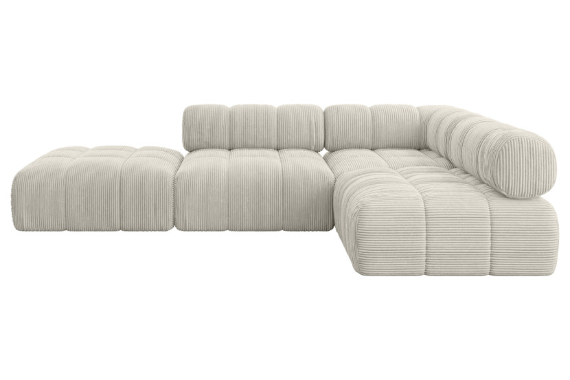 Narożnik prawostronny modułowy FAVIO-L1 285x190x70 cm Kremowy 728854