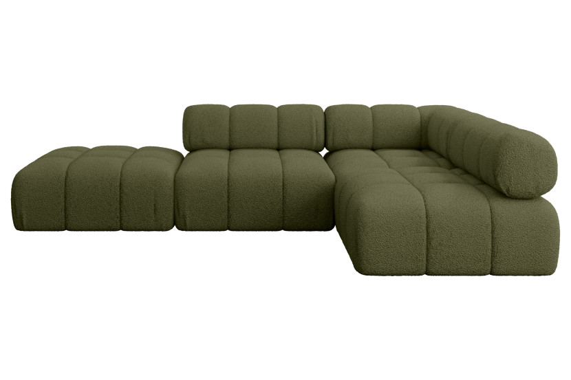Narożnik prawostronny modułowy FAVIO-L1 285x190x70 cm Zielony 728840