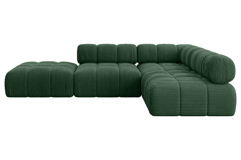 Narożnik prawostronny modułowy FAVIO-L1 285x190x70 cm Zielony 728838