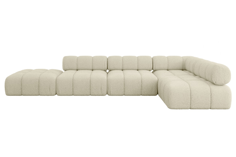 Narożnik prawostronny modułowy FAVIO-L2 380x190x70 cm Beżowy 707784