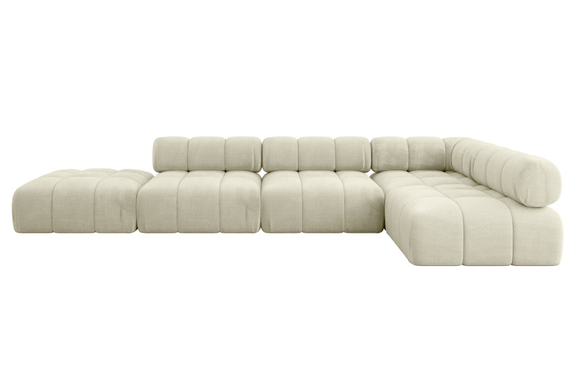 Narożnik prawostronny modułowy FAVIO-L2 380x190x70 cm Beżowy 707749