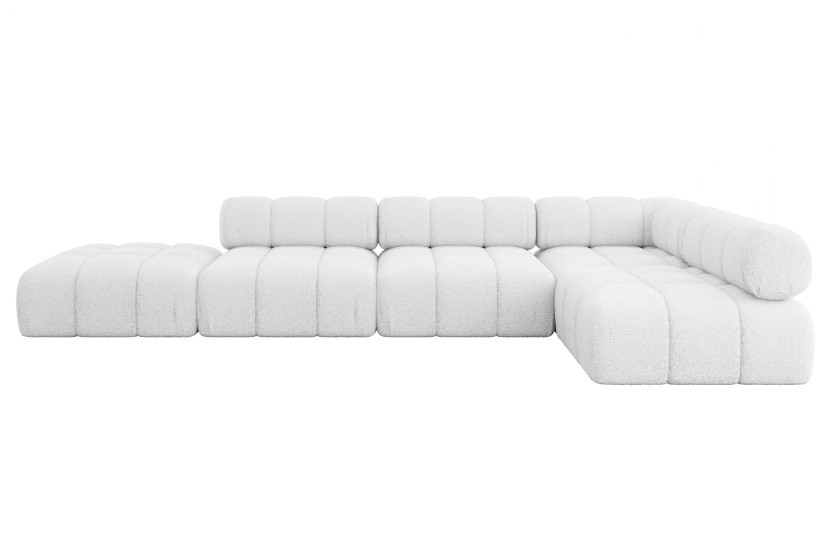 Narożnik prawostronny modułowy FAVIO-L2 380x190x70 cm Biały 707868