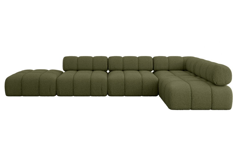 Narożnik prawostronny modułowy FAVIO-L2 380x190x70 cm Zielony 707960