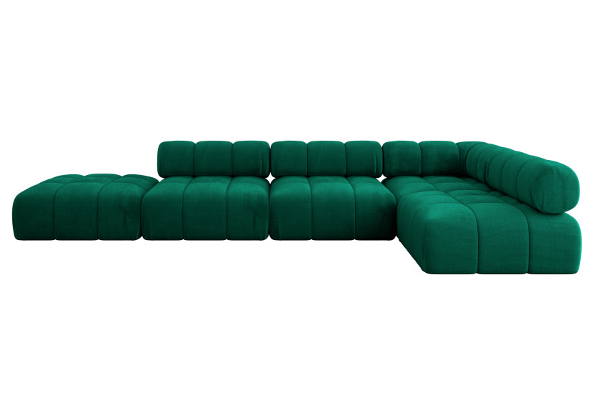 Narożnik prawostronny modułowy FAVIO-L2 380x190x70 cm Zielony 707854