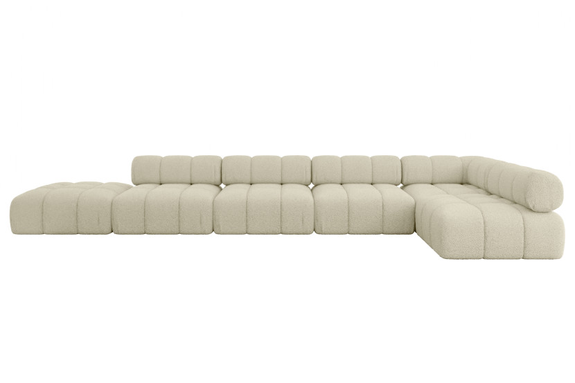 Narożnik prawostronny modułowy FAVIO-L3 475x190x70 cm Beżowy 707815