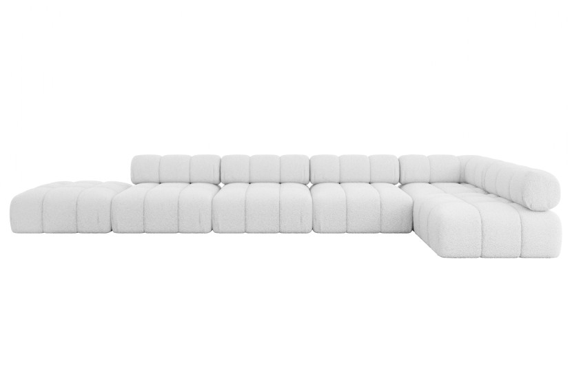 Narożnik prawostronny modułowy FAVIO-L3 475x190x70 cm Biały 707869