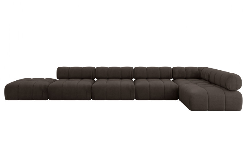 Narożnik prawostronny modułowy FAVIO-L3 475x190x70 cm Brązowy 707978