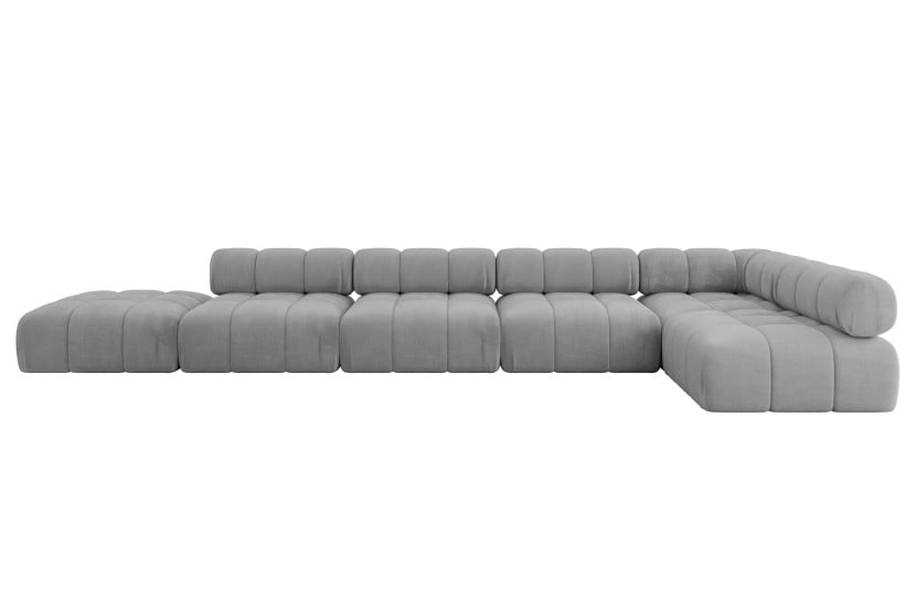 Narożnik prawostronny modułowy FAVIO-L3 475x190x70 cm Jasny szary 707925