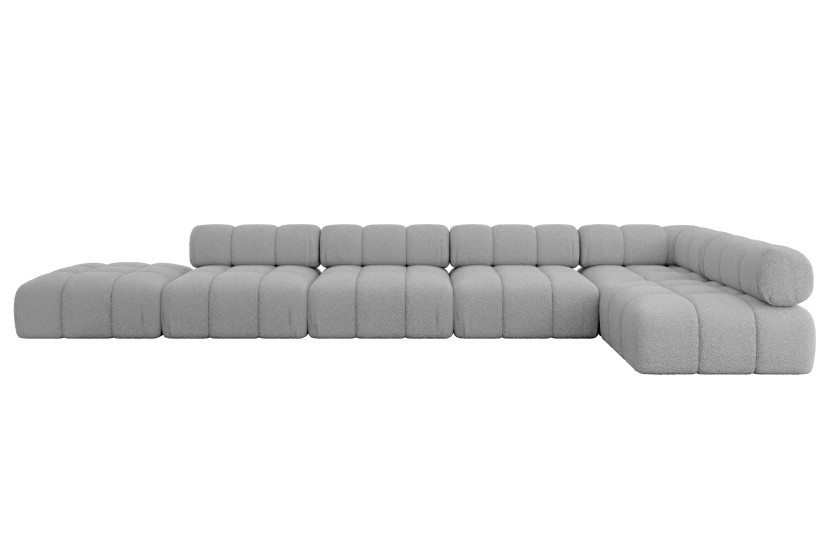 Narożnik prawostronny modułowy FAVIO-L3 475x190x70 cm Jasny szary 707789