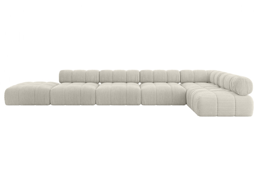 Narożnik prawostronny modułowy FAVIO-L3 475x190x70 cm Kremowy 707867