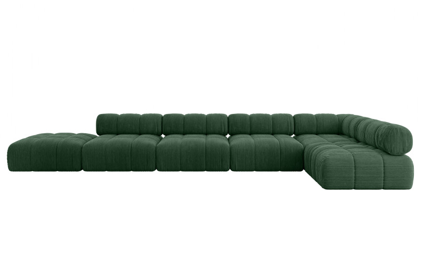 Narożnik prawostronny modułowy FAVIO-L3 475x190x70 cm Zielony 707929