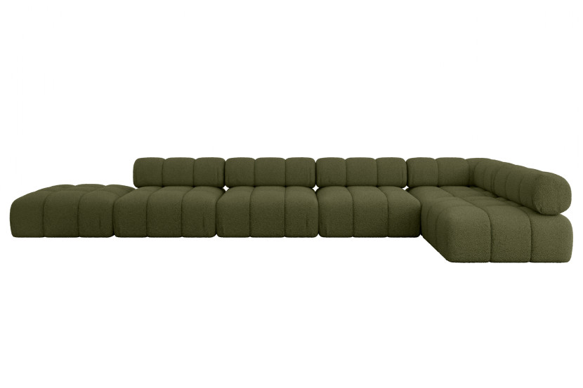 Narożnik prawostronny modułowy FAVIO-L3 475x190x70 cm Zielony 707972
