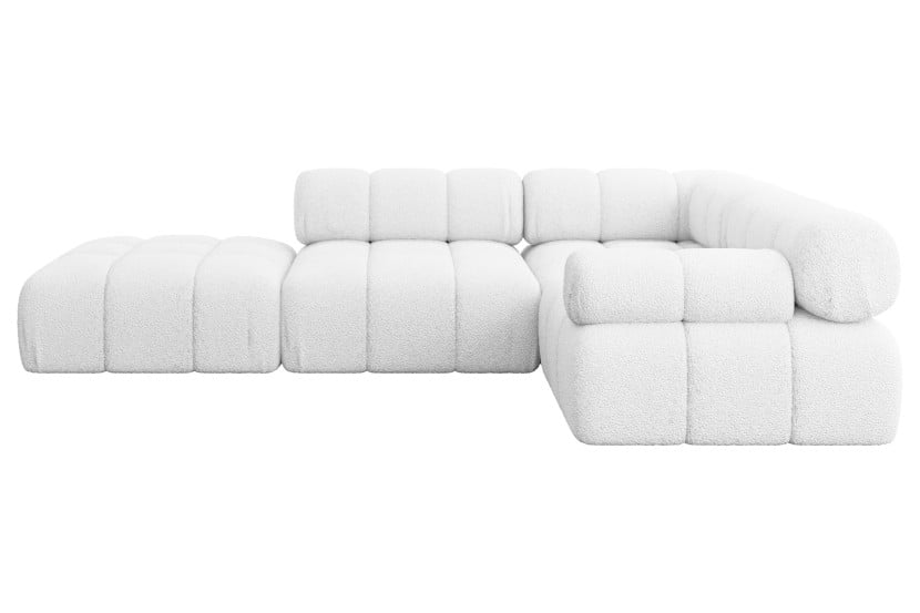 Narożnik prawostronny modułowy FELTO-L1 285x190x70 cm Biały 684576